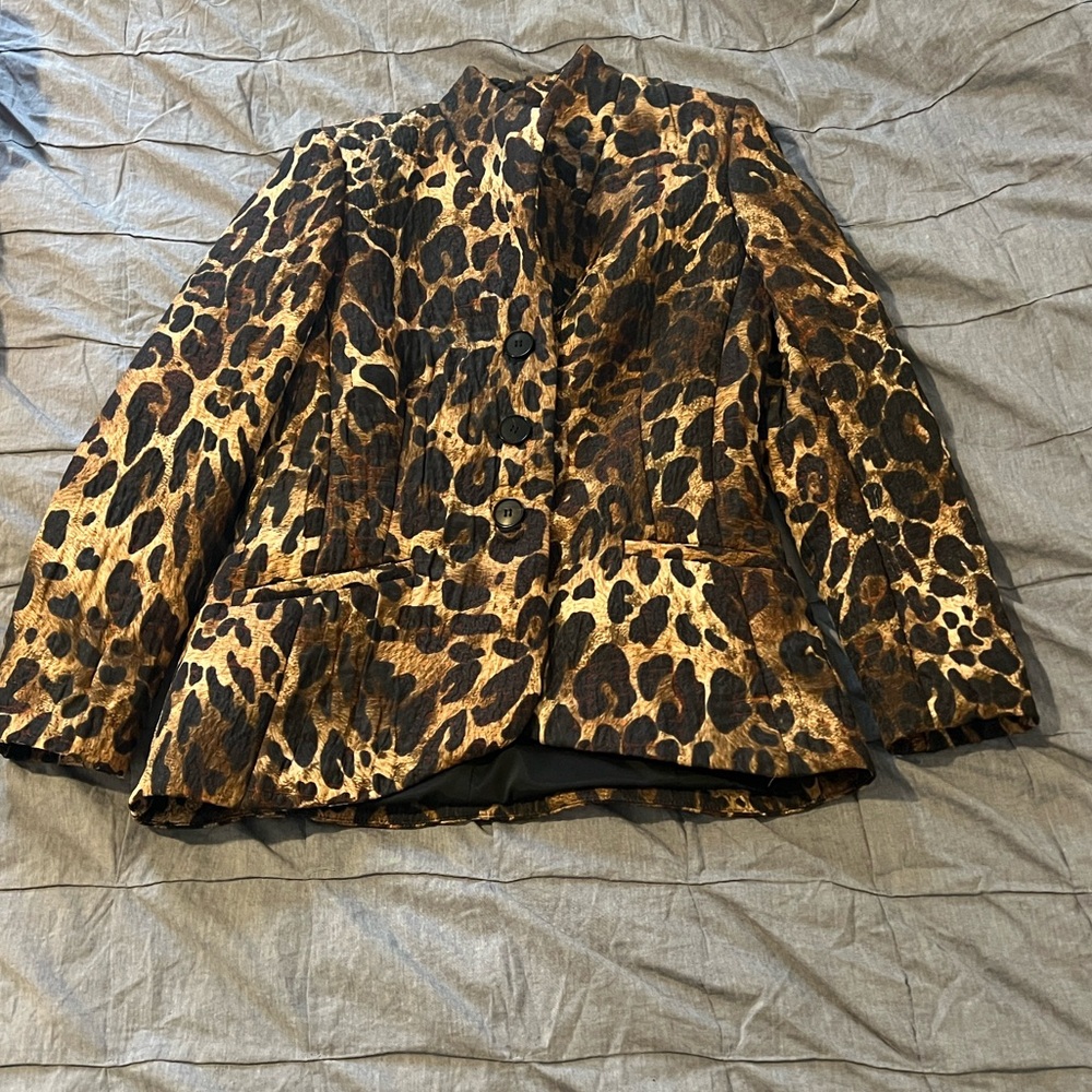 Lafayette 148 New York Leopard Print Blazer